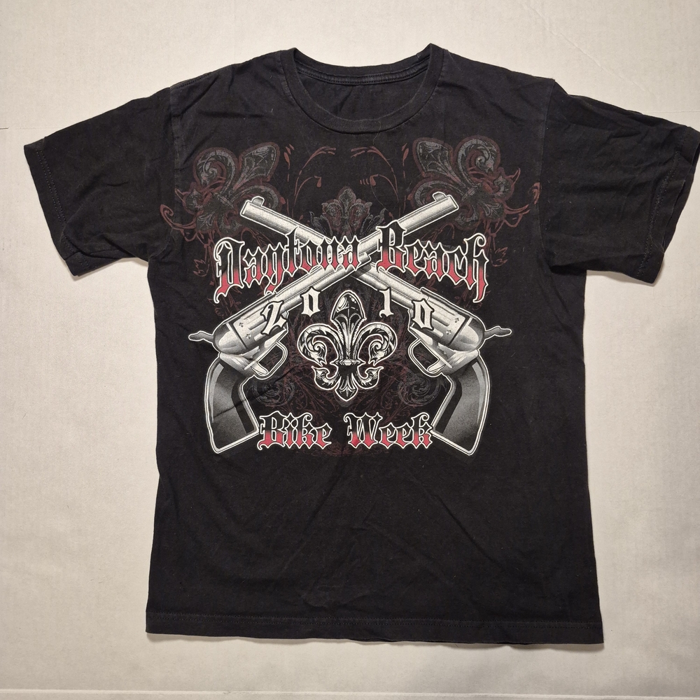 Daytona Beach‎ Bike Week Graphic Tee Black Motorcycle Shirt